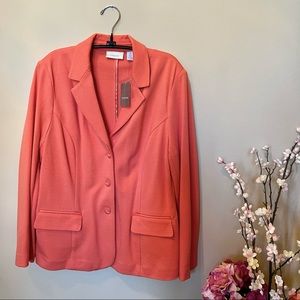Chico’s Ponte Blazer Coral/Peach Size 2/Large